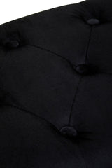 Loretta Black Velvet Ottoman Storage Bench