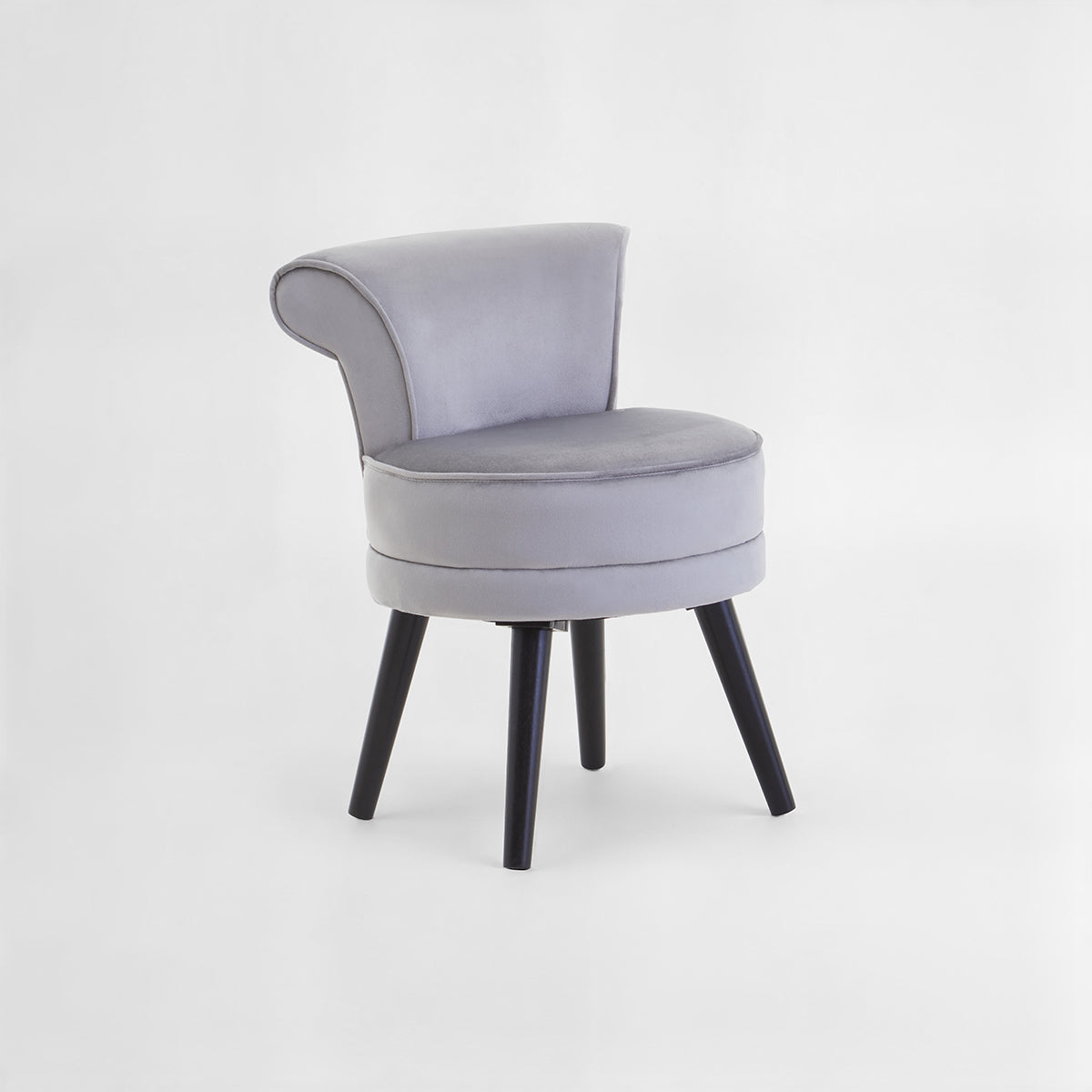 Kids Loretta Grey Velvet Chair