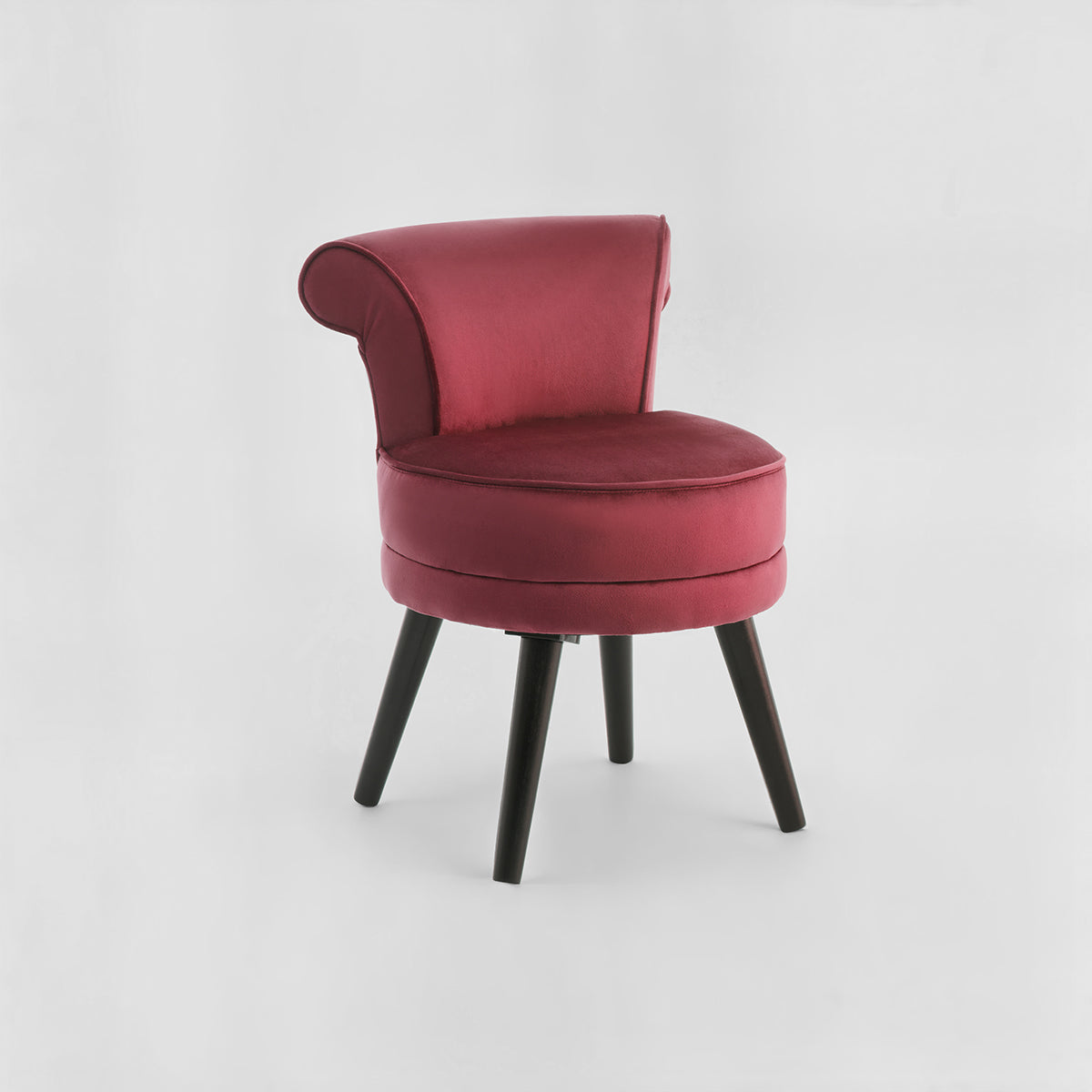 Kids Loretta Wine Velvet Chair