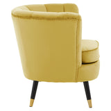 Loretta Pistachio Velvet Shell Accent Chair