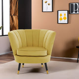 Loretta Pistachio Velvet Shell Accent Chair