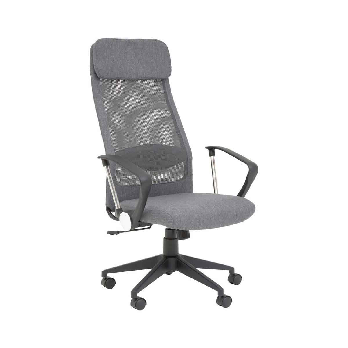 Brent Grey Mesh And Fabric Home Office Chair