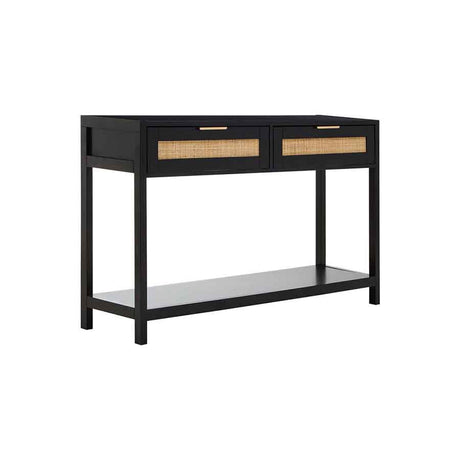 Sherman Black Wood Console Table