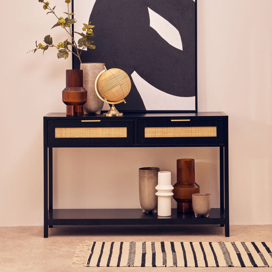 Sherman Black Wood Console Table