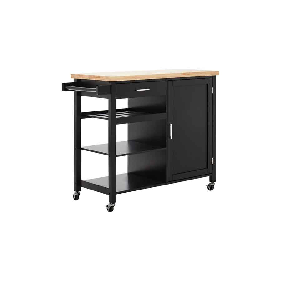 Frankfurt Black Kitchen Trolley