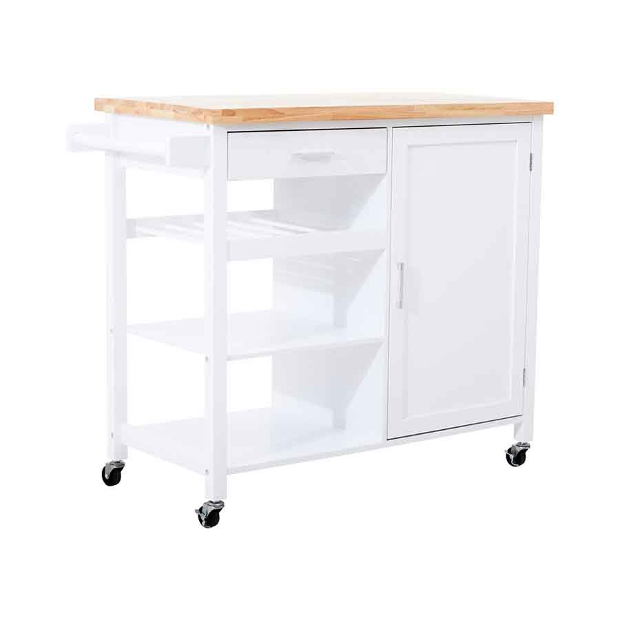 Frankfurt White Kitchen Trolley