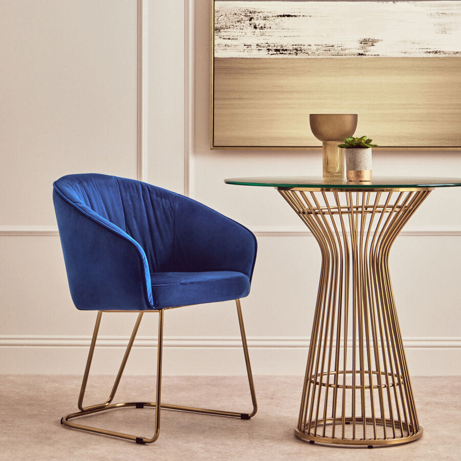 Veneto Midnight Velvet Dining Chair