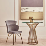 Veneto Grey Velvet Chair