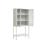 Acier Two Door White Metal Cabinet