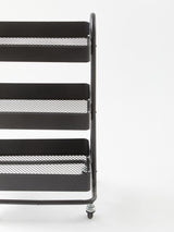 Acero Three Tier Black Metal Trolley