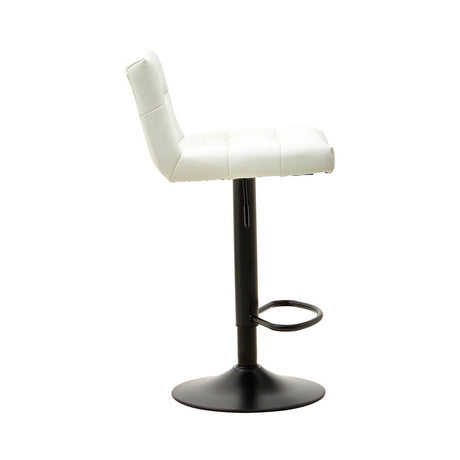Baina White Leather Effect Bar Stool