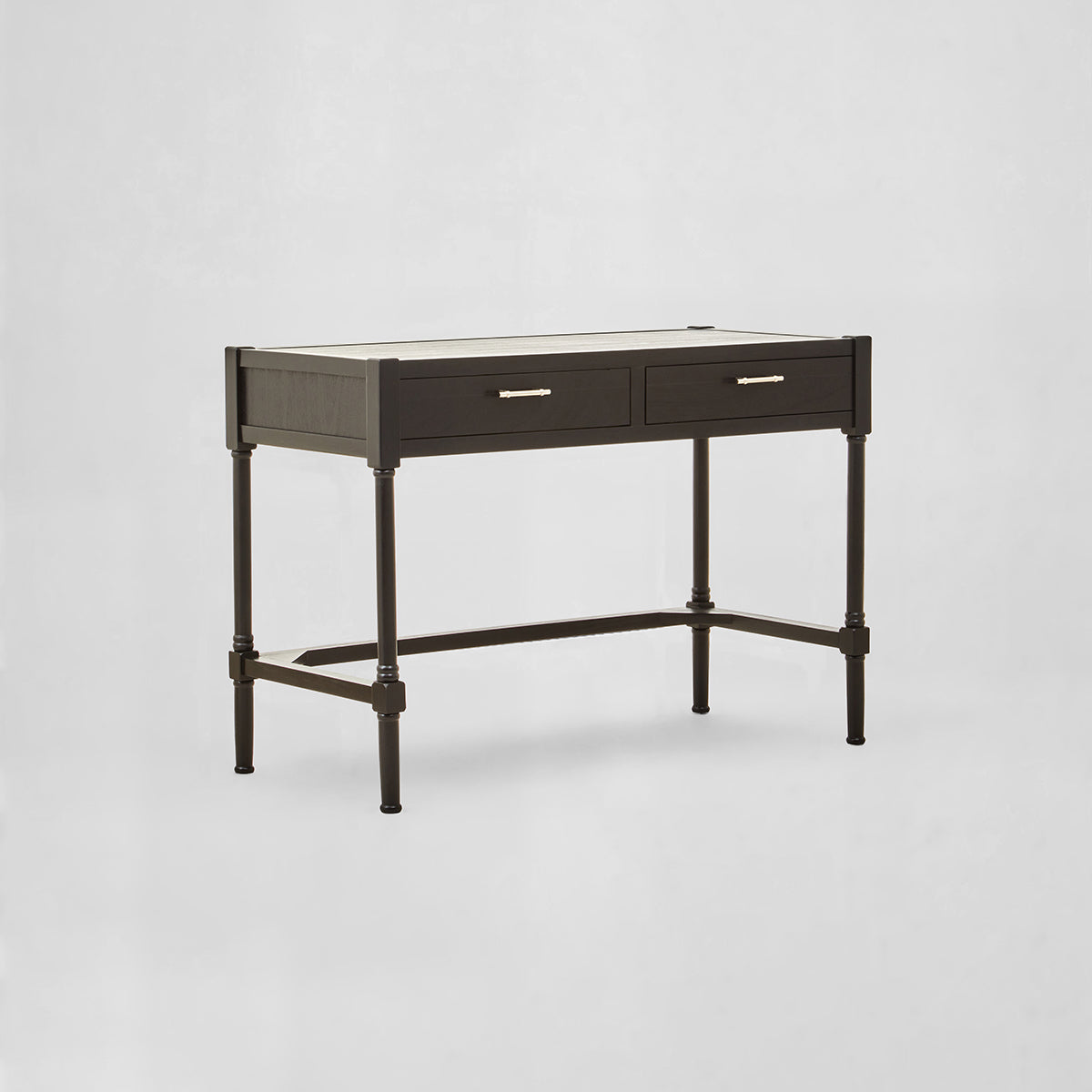 Heritage Two Drawer Black Finish Desk