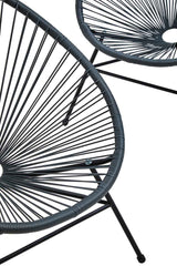 Miami Grey Rattan 3 Piece Patio Set