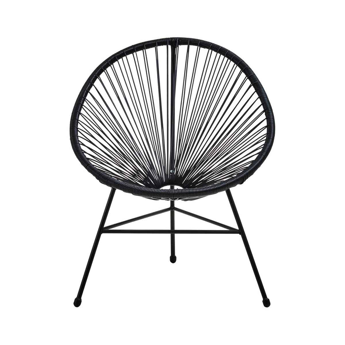 Miami Black Rattan 3 Piece Patio Set