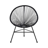 Miami Black Rattan 3 Piece Patio Set