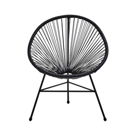 Miami Black Rattan 3 Piece Patio Set