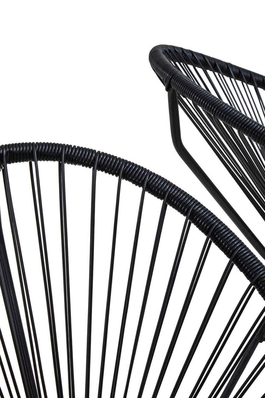 Miami Black Rattan 3 Piece Patio Set