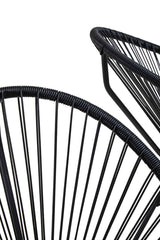 Miami Black Rattan 3 Piece Patio Set