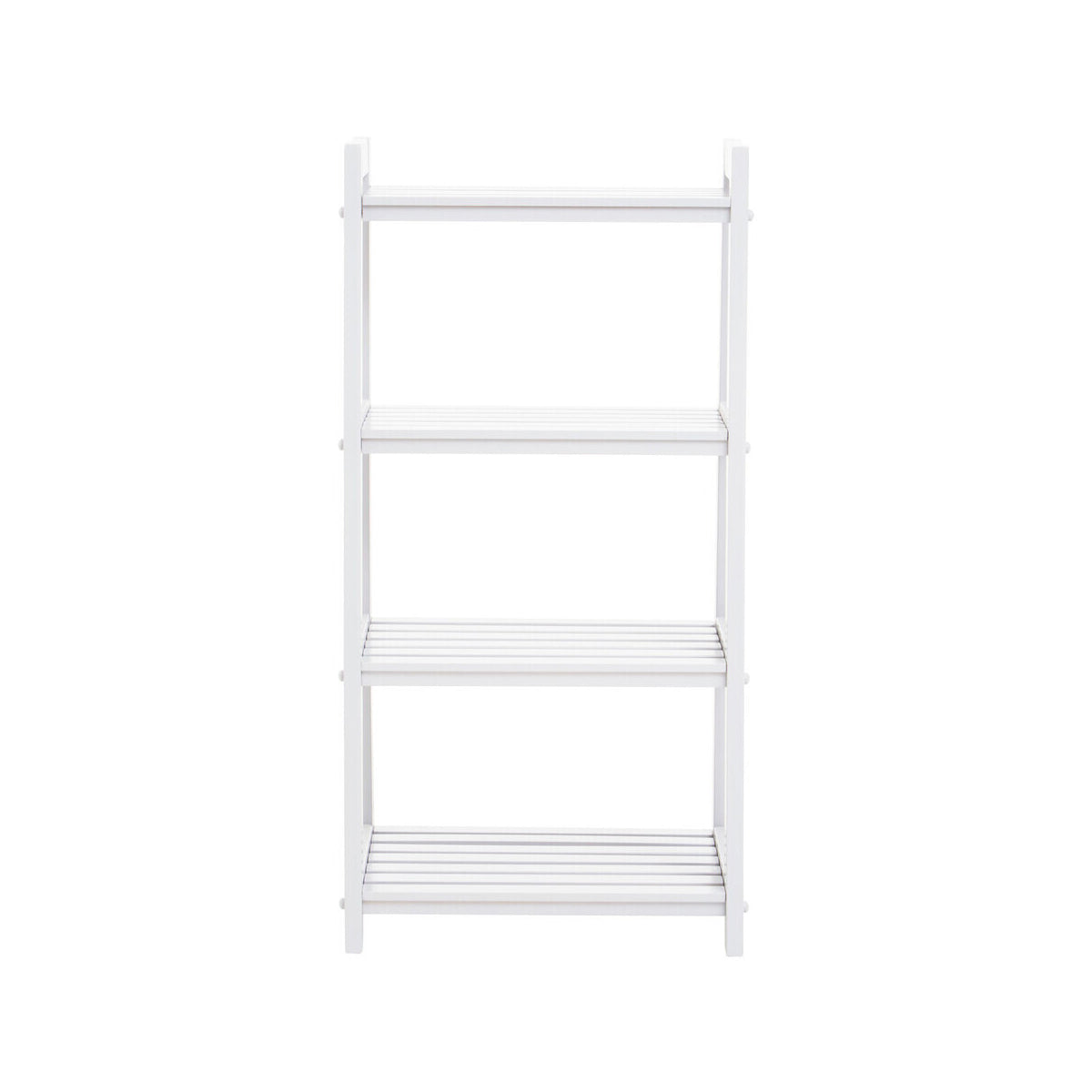 Chester Wood Four Tier White Shelf Unit