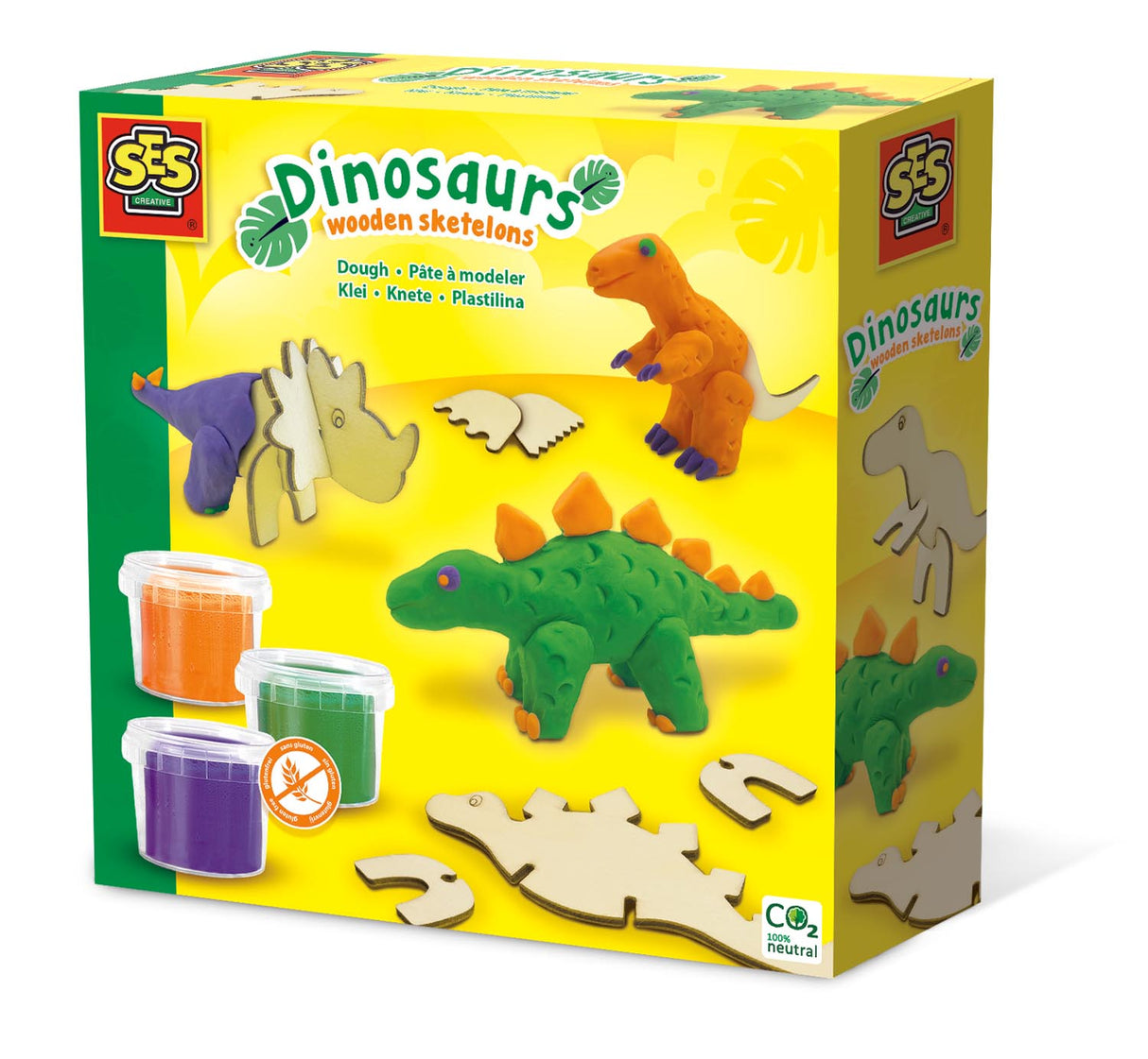 Dough - Dinosaurs Wooden Skeletons