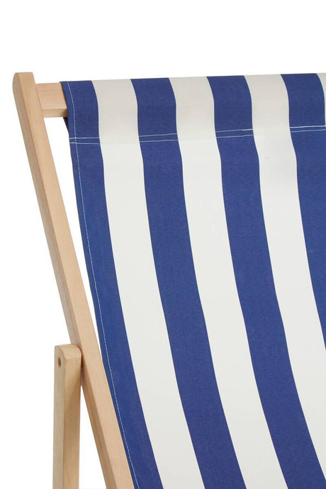 Beauport Navy And White Deck Chair