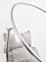 Goa Clear Swing Chair With Grey Cushions