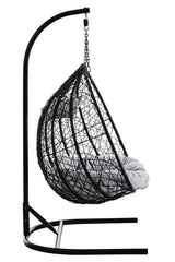 Goa Black Rattan Effect Double Hanging Chair