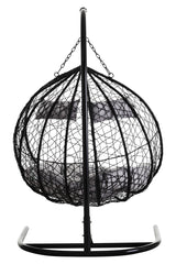 Goa Black Rattan Effect Double Hanging Chair