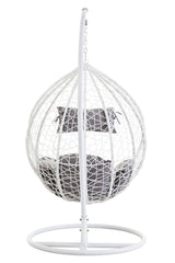 Goa White Rattan Effect Hanging Chair