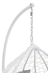 Goa White Rattan Effect Hanging Chair