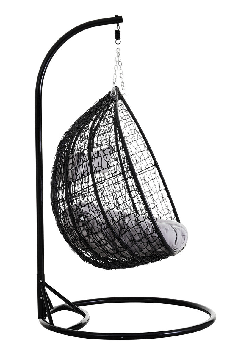Goa Double Black Hanging Chair With Round Base