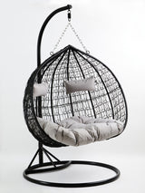 Goa Double Black Hanging Chair With Round Base