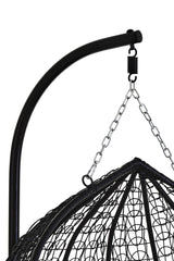 Goa Double Black Hanging Chair With Round Base