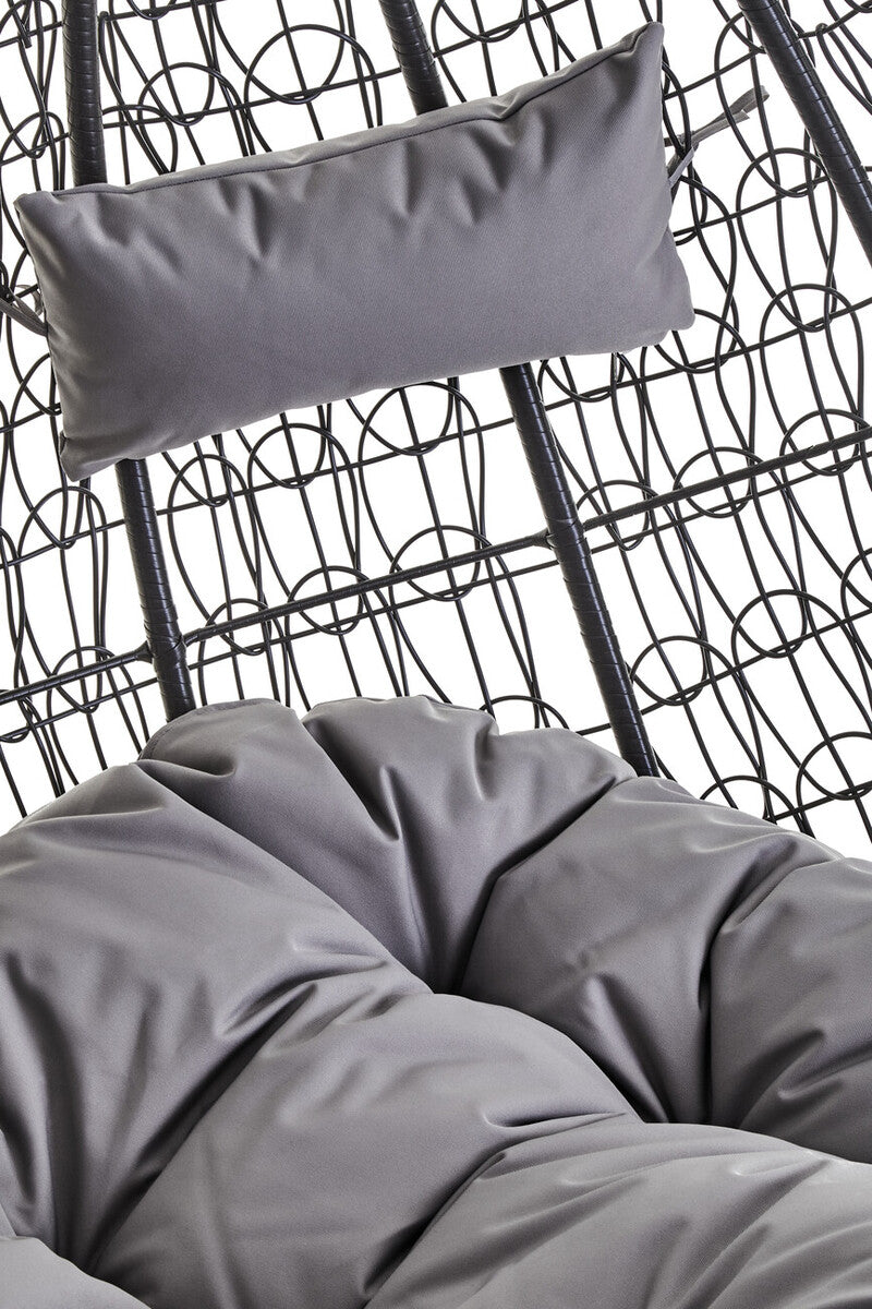 Goa Double Black Hanging Chair With Round Base