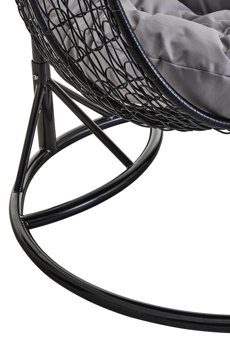 Goa Double Black Hanging Chair With Round Base