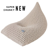Chunky Knitted Bean Bag | BEIGE
