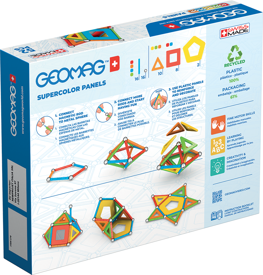 Geomag Supercolor Panels 52 Pieces Set