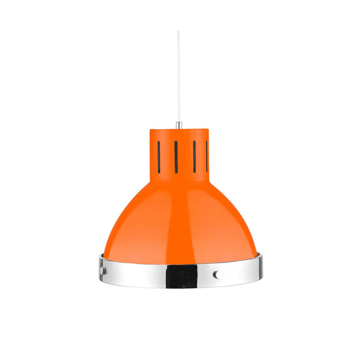 Jasper Orange and Chrome Pendant Light