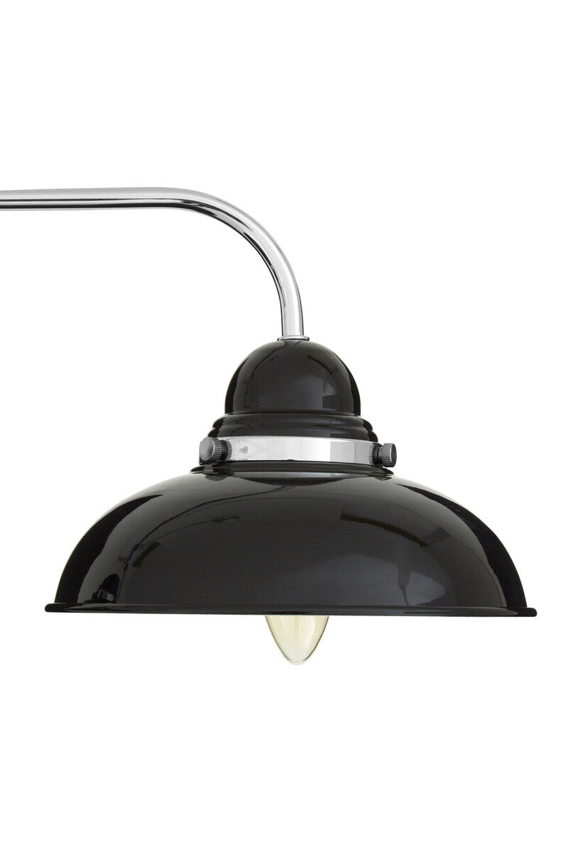 Jasper Black and Chrome 3 Light Pendant Light