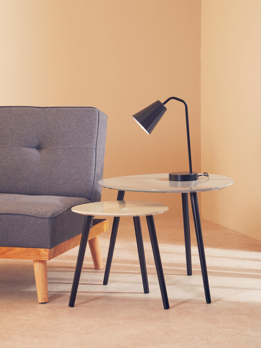 Shaina Black Metal Modern Desk Lamp