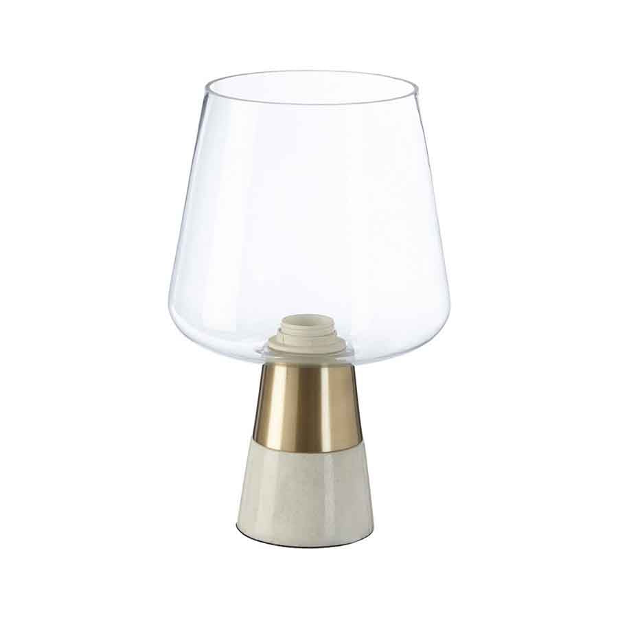 Sebah Table Lamp with Marble Base and Glass Shade