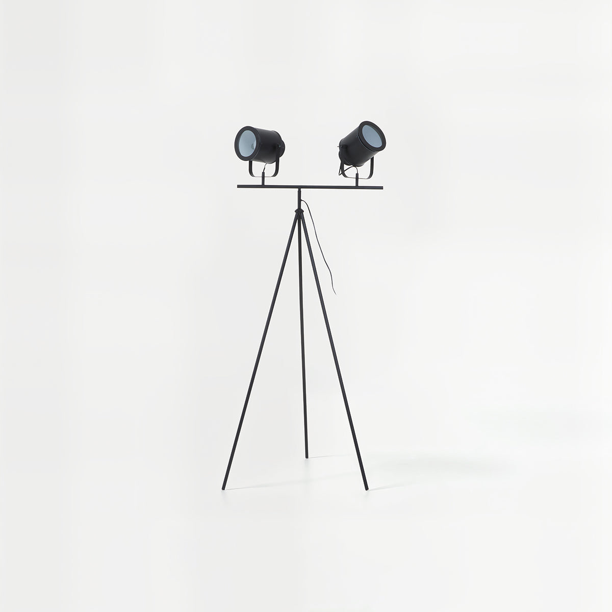 Stockholm Two Spotlight Matte Black Tripod Floor Lamp