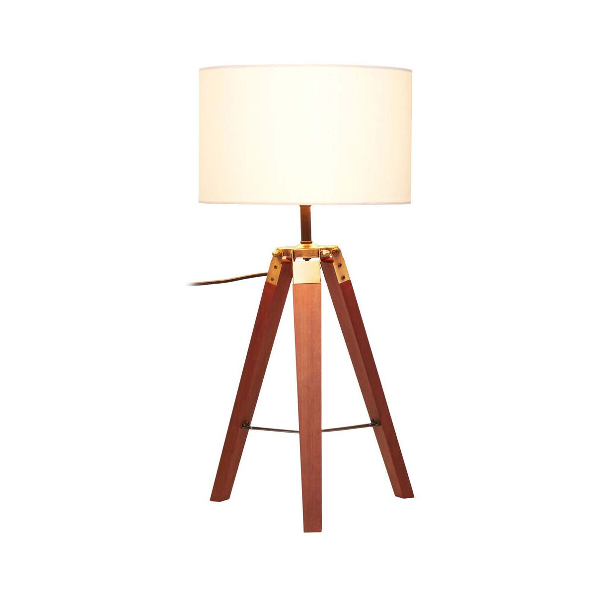Malvern Tripod Table Lamp With Brown Base
