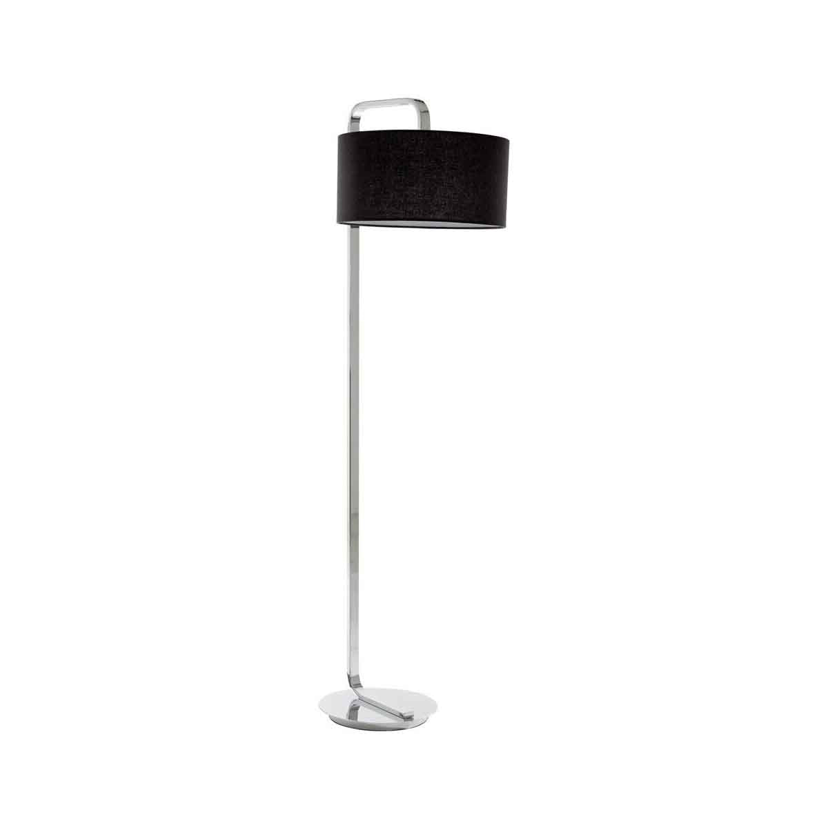 Leyna Floor Lamp with Black Fabric Shade