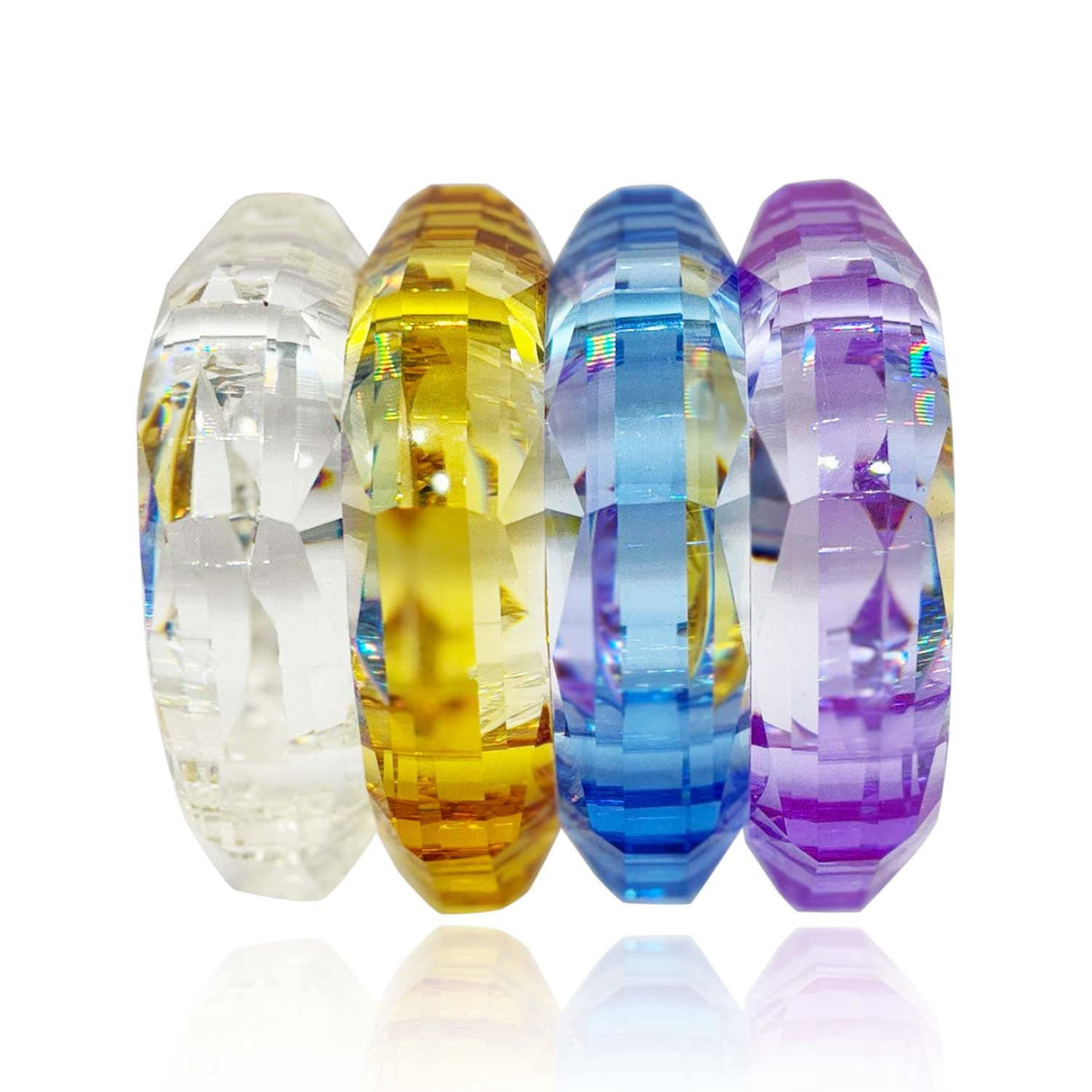Topaz Acrylic Faceted Banlge