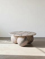 Abdurrahman Round Coffee Table, All Marble