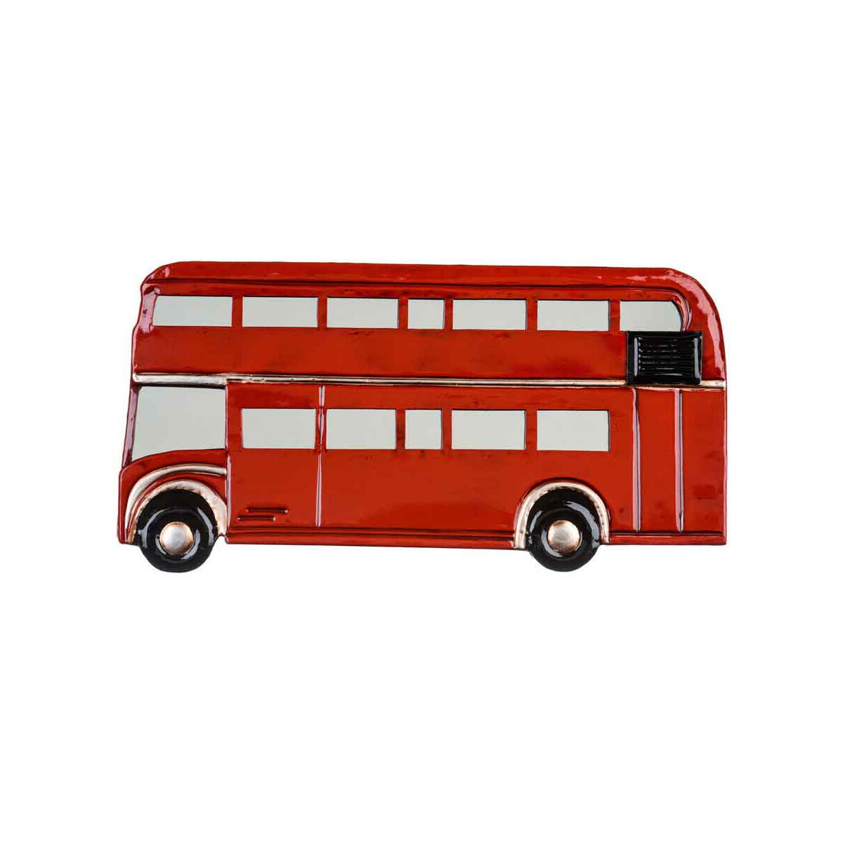Red London Bus Metal Wall Art