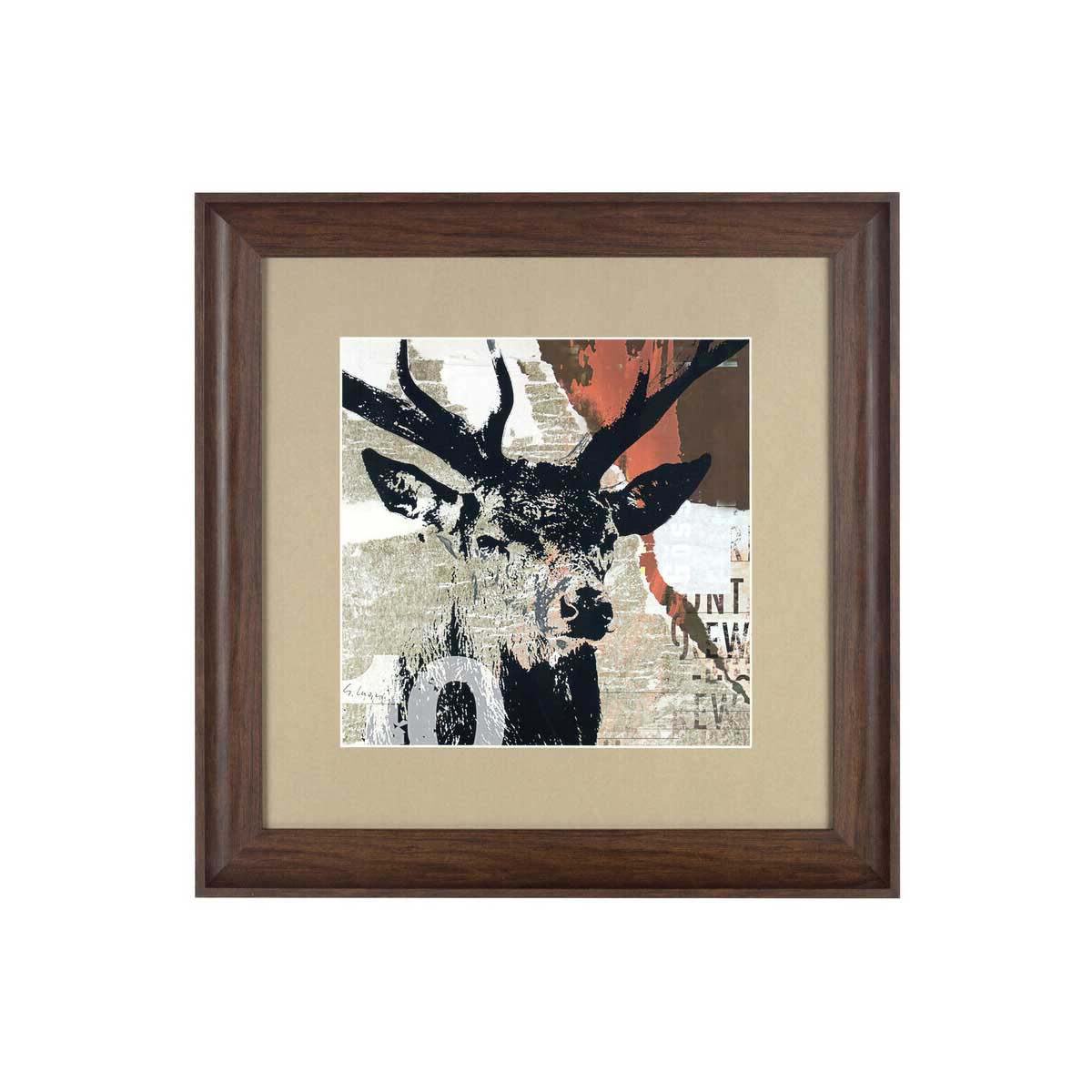Framed Stag Head Wall Art