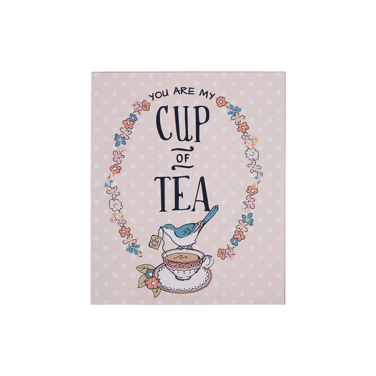 Pretty Things Cup of Tea Wall Plaque