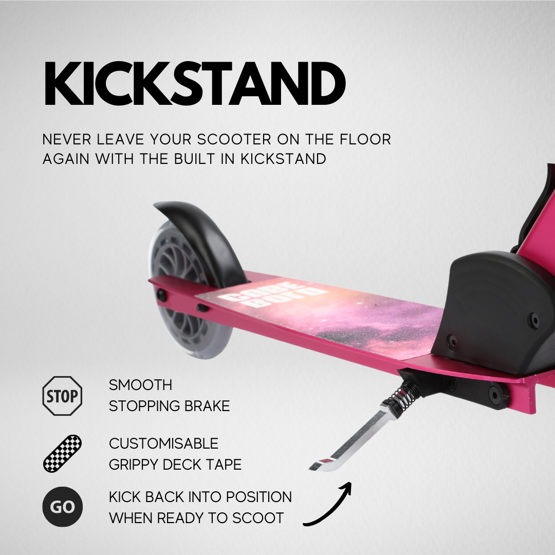 Black - Deluxe 2 Wheel Scooter
